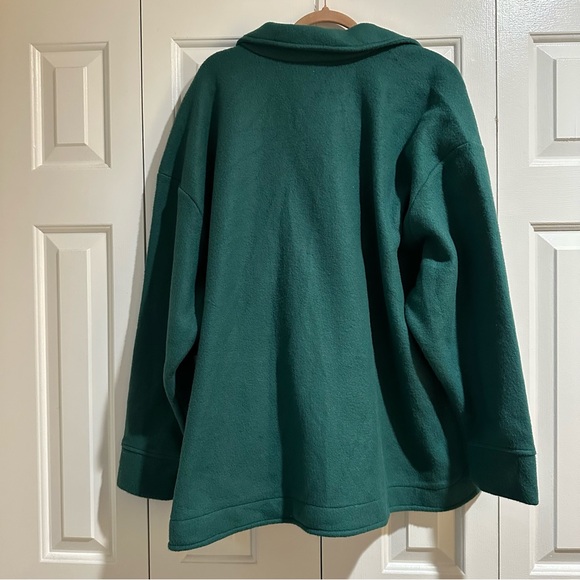 New Liz Claiborne Green Button Up Fleece Shacket Shirt Size 2T - Picture 6 of 11